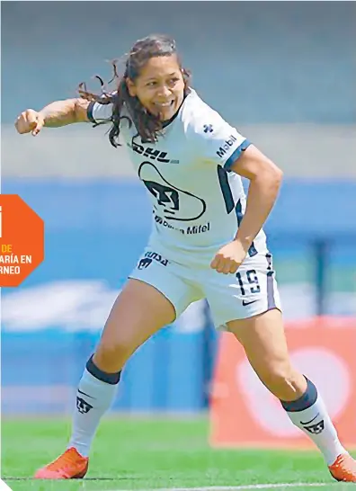  ?? / FOTO: @Pumasmx ?? Fabiola Santamaría fue la primera anotadora de Pumas en CU.