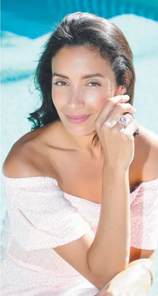 ?? Picture: MIKE BATTERHAM ?? Polo by the Sea ambassador Natalie DeCorte, wearing a 5.02ct Brazilian Morganite, will judge the fashions on the field today.