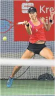  ?? ARCHIVFOTO: JUERGEN HASENKOPF/DTB ?? Katharina Gerlach (Tennispark Versmold) ist bei der Tennis-DM in Biberach an Position eins bei den Frauen gesetzt.