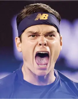  ??  ?? Milos Raonic, 25 anni, ora è allenato anche da Carlos Moya, oltre che da Riccardo Piatti