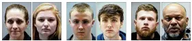  ??  ?? Carolyn Hope Williams, Tessa Fuller, Miles Heizer, Tyler Lehmkuhle, Rondle Swango and Anthony Clemmons are members of a local group calling themselves the GLO Gang, according to Kettering police. The six were arrested March 10 on a variety of charges,...