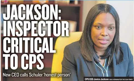  ?? | MAX HERMAN/ FOR THE SUN- TIMES ?? CPS CEO Janice Jackson