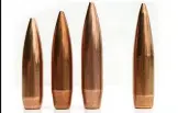  ??  ?? 黑山弹药公司提供给海­军用于测试的4种0.300英寸温彻斯特-马格努姆弹弹头方案，自左至右：11.7g弹头、12.35g弹头、14.3g弹头、13.65g弹头。海军最终选择了14.3g弹头方案