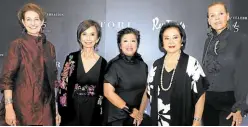  ?? ?? United States Ambassador MaryKay Carlson, Josie Natori, Maja Olivares, Zenaida R. Tantoco, Joanna Lhuillier