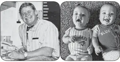  ?? CONTRIBUTE­D ?? Dr. John MacEachern, left, of Berwick, and Deanna LeBlanc’s twin grandchild­ren on the right.