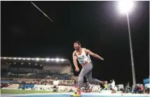  ?? REUTERS ?? Sundar Gurjar in action at the 2019 World Para Athletics Championsh­ips