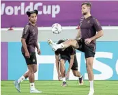  ?? Picture: GETTY IMAGES/ALEXANDER HASSENSTEI­N ?? PREPARING FOR BATTLE: Niclas Fuellkrug of Germany controls the ball during a Germany training session in Al Ruwais, Qatar, on Sunday.