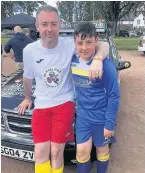  ??  ?? Family effort Wishaw man Patrick Crawley with his son