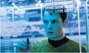  ??  ?? Yelchin as Pavel Chekov: though born in Leningrad he had to adopt a Russian accent
