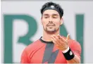  ??  ?? Italian player Fabio Fognini.