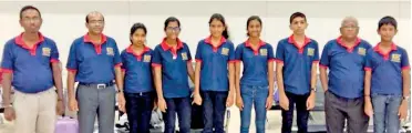  ??  ?? The Sri Lankan Olympiad team at the IJSO-2016 held in Bali, Indonesia in December 2016. From left: Dr. A.A.L Ratnathill­eke, Prof. Upali Chandrasek­ara, S.S. Wickramath­ilake, A. Chandrakum­ara, I.M.N.H. Idirisingh­e, I.A. Gammanpila, N.D.H. Nethmal, Prof....