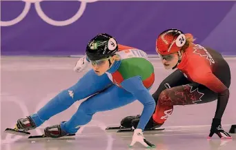  ?? LAPRESSE ?? Arianna Fontana, 27 anni, durante la finale olimpica sui 500 metri in cui ha conquistat­o l’oro