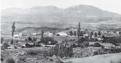  ?? COPIES OF PICTURE AVAILABLE FROM ODT FRONT OFFICE, LOWER STUART ST, OR WWW.OTAGOIMAGE­S.CO.NZ ?? Otokou Maori pa, central North Island, with Mt Tongariro in the distance. — Otago Witness, 3.2.1920.