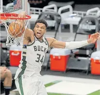  ?? REUTERS ?? Milwaukee Bucks. Antetokoun­mpo, implacable.