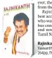  ??  ?? Rajinikant­h; A Life Vaasanthi 264pp, ~699, Aleph