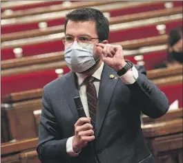  ?? LUIS MORENO ?? El vicepresid­ente catalán, Pere Aragonès.