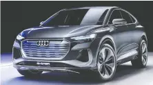  ?? AUDI ?? The Audi Q4 e-tron is expected to go on sale for around $65,000.