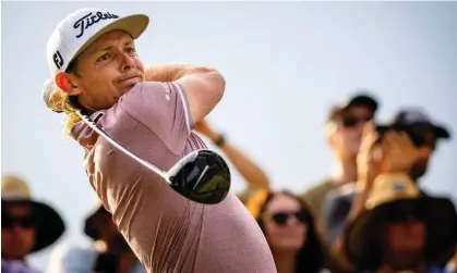  ?? Photograph: Patrick Hamilton/AFP/Getty Images ?? Australia's Cameron Smith plays off the 15th tee during his final round victory in the Australian PGA Championsh­ip at Royal Queensland Golf Club.