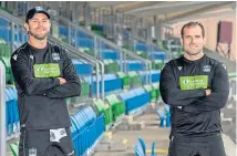  ?? Picture: SNS Group. ?? Glasgow Warriors co-captains Ryan Wilson and Fraser Brown at Scotstoun.