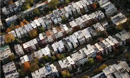  ?? Creative/Getty Images ?? An aerial view of buildings in Washington DC – in the US housing market, demand massively outstrips supply. Photograph: Bloomberg