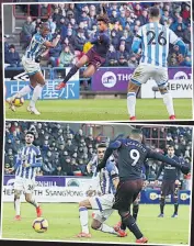  ??  ?? AL-EMENTARY SCHOOL Alex Iwobi’s opener (top) and Alexandre Lacazette’s second, both in first half