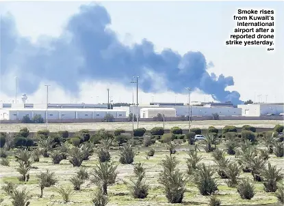 Iranian drone strikes hit Kuwait airport - PressReader