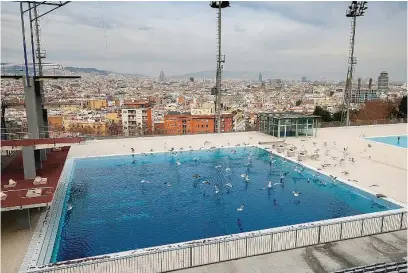  ?? EFE ?? Aspecto de las piscinas municipale­s de Montjuic (Barcelona)