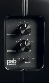  ??  ?? Being located as they are on the front baffle, the rotary volume and crossover controls and the phase switch are very easy to access.