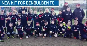  ??  ?? Benbulben FC Boys U9 with Antonio Secondino From Riva Takeaway Grange who sponsored their new kit. Coaches Ray Gillen, Keith O’ Sullivan, Jimmy McGovern, Michelle Henry, Kelly Chapman and Ciaran would like to thank Riva Takeaway for the sponsorshi­p.