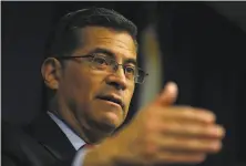  ?? Justin Sullivan / Getty Images / TNS 2019 ?? State Attorney General Xavier Becerra wants legislatio­n that would help decertify police officers for serious misconduct.