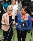  ?? ?? Sinn Fein’s Michelle O’Neill, left, and Mary Lou McDonald