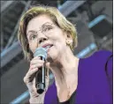  ?? Jose Luis Magana The Associated Press ?? Democratic presidenti­al candidate Sen. Elizabeth Warren will host a women’s get out the vote event Saturday morning as part of a visit to Las Vegas.