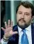  ??  ?? Segretario Matteo Salvini, leader della Lega, 47 anni domani