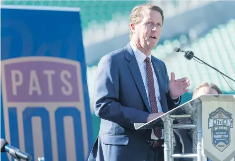  ?? MICHAEL BELL ?? Mayor Michael Fougere counts the opening of Mosaic Stadium as one of the highlights of 2017. The facility functions as both a sporting and entertainm­ent venue. “We’ve proven that we can have world-class entertainm­ent in a new facility,” he said.