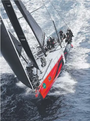  ?? Picture: BRETT COSTELLO ?? FAVOURITE: LDV Comanche at the start of the Sydney Hobart Yacht Race.