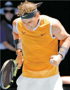  ?? REUTERS ?? El manacorí Rafael Nadal mostró su enstusiasm­o.