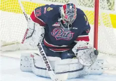  ?? BRANDON HARDER ?? Pats goalie Max Paddock hopes his team can “keep it rolling” over the next six games as they head on a B.C. road swing after winning three straight.