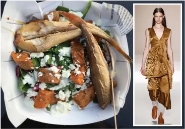  ??  ?? Healthy option: Iris Landstra posted this picture of smoked fish, sweet potato and feta salad. High-protein and low-carb, it ‘ticks the right nutritiona­l boxes’, dietician Miss Refae said