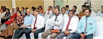  ??  ?? A section of the invitees including officials and staff of CA Sri Lanka at the event