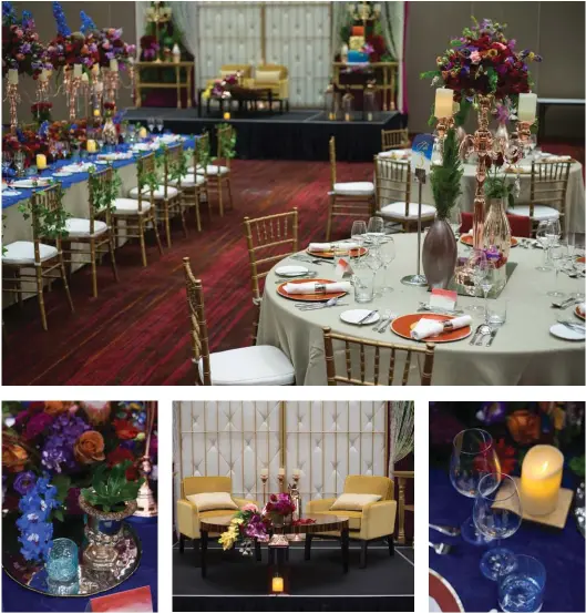  ??  ?? Event Styling GINA GALANG Cake JOY SAN GABRIEL Stationery PRINT DIVAS Chairs and Candelabra­s BELLA BANQUETS Food and Venue GRAND HYATT MANILASpec­ial thanks to ANMI LUNA AND OLIVIA LIAO OF GRAND HYATT MANILA