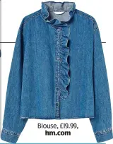  ??  ?? Blouse, £19.99, hm.com