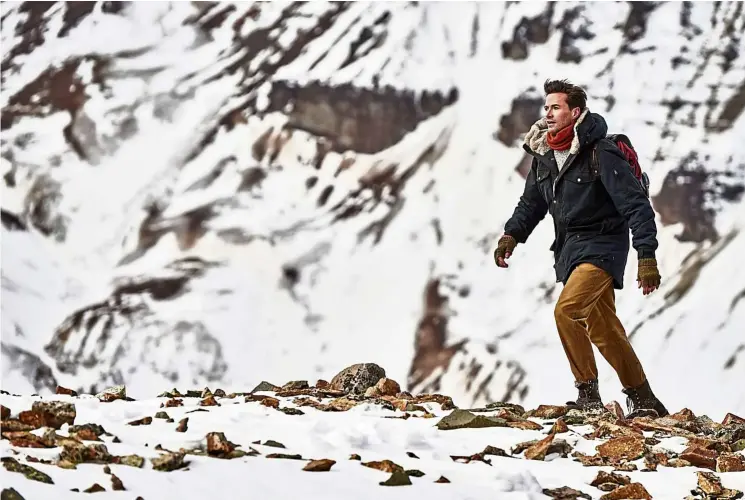  ?? — Photos: Gilles-Marie Zimmermann ?? Montblanc global brand ambassador Jackman is seen in the latest campaign which explores the spirit of adventure.