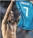  ?? FOTO: DPA ?? Schönheits­ideal im Sport: Ronaldo von Real Madrid.