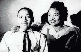  ?? AP FILE ?? Emmett Till is seen with his mother, Mamie Till Mobley.