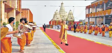  ?? RAJESH KUMAR/HT PHOTO ?? Prime Minister Narendra Modi at the inaugurati­on of Kashi Vishwanath Dham in Varanasi on Monday.