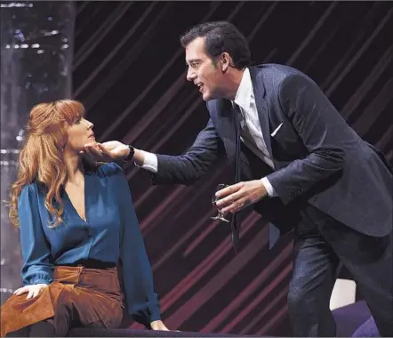  ?? Joan Marcus
Polk & Co. ?? KELLY REILLY and Clive Owen — who is making his Broadway debut — portray a married couple in Harold Pinter’s “Old Times.”