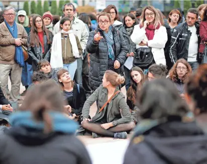  ?? LAURENT CIPRIANI/AP ?? Women in 11 cities across France rallied against sexual abuse under the #MeToo banner last month.