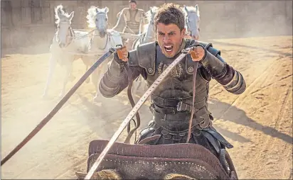  ?? ?? Actor Toby Kebbell takes the reins in the most recent remake of chariot-racing epic Ben Hur in 2016