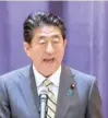  ??  ?? Prime Minister Shinzo Abe