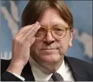  ??  ?? Speaking out: Guy Verhofstad­t